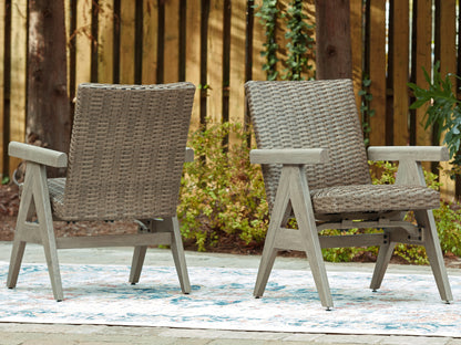Myers Furniture Outlet - Ashley Furniture - Cliff Trails Outdoor - Rocking Arm Chair (Set of 2) / Beige - PCP690-602A