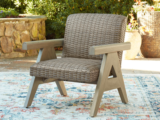 Myers Furniture Outlet - Ashley Furniture - Cliff Trails Outdoor - Rocking Lounge Chair / Beige - PCP690-821