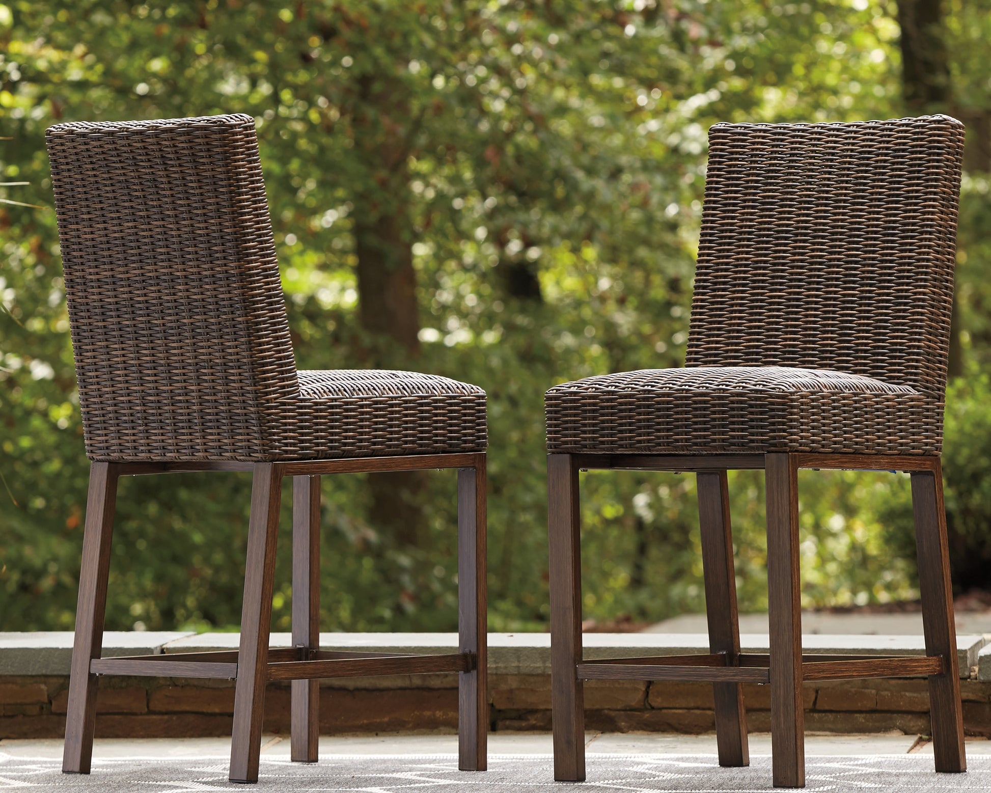 Myers Furniture Outlet - Ashley Furniture - Paradise Trail Outdoor - Barstool (Set of 2) / Medium Brown - P750-130