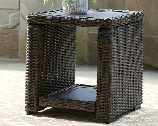 Myers Furniture Outlet - Ashley Furniture - Grasson Lane Outdoor - Square End Table / Brown - P783-702