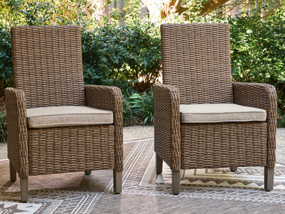Myers Furniture Outlet - Ashley Furniture - Laguna Heights Outdoor - Arm Chair With Cushion (Set of 2) / Beige - PCP790-601A