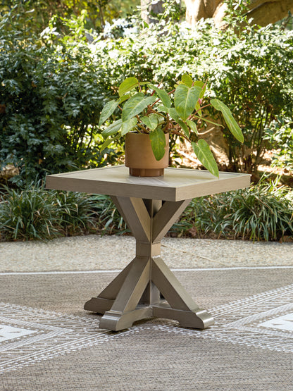 Myers Furniture Outlet - Ashley Furniture - Laguna Heights Outdoor - Square End Table / Beige - PCP790-702
