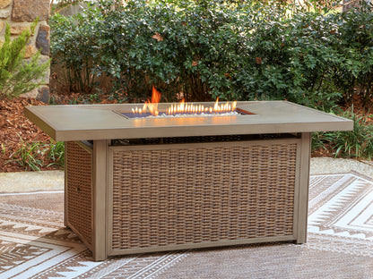 Myers Furniture Outlet - Ashley Furniture - Laguna Heights Outdoor - Rectangular Fire Pit Table - PCP790-773