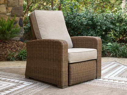Myers Furniture Outlet - Ashley Furniture - Laguna Heights Outdoor - Recliner / Beige - PCP790-825