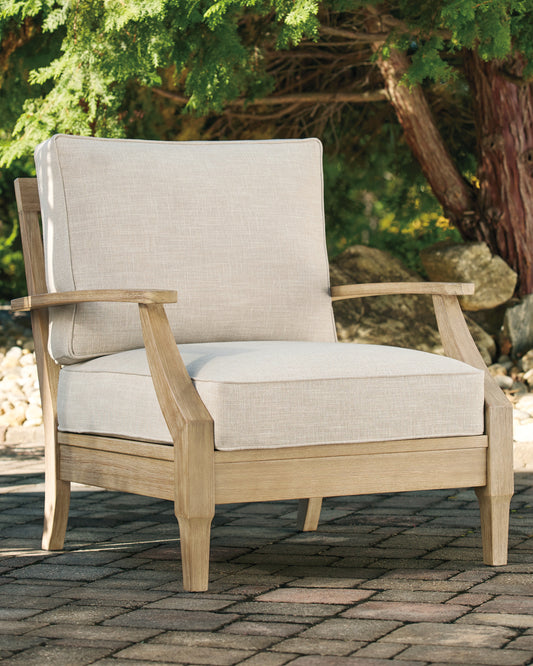 Myers Furniture Outlet - Ashley Furniture - Clare View Outdoor - 4-Piece Outdoor Sectional / Beige - P801P11