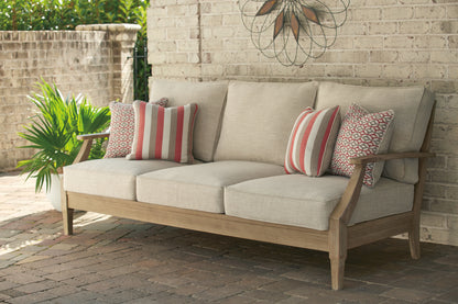 Myers Furniture Outlet - Ashley Furniture - Clare View Outdoor - Sofa with Cushion / Beige - P801-838