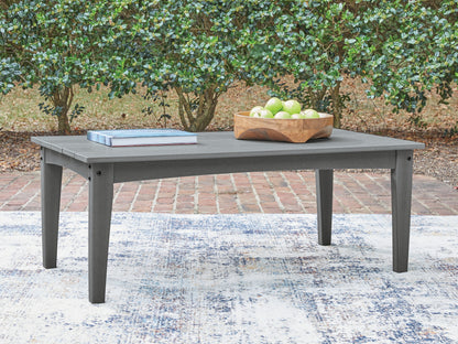 Myers Furniture Outlet - Ashley Furniture - Cove Beach Outdoor - Rectangular Cocktail Table / Gray - PCP803-701