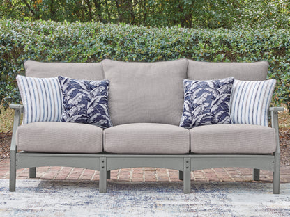 Myers Furniture Outlet - Ashley Furniture - Cove Beach Outdoor - Sofa with Cushion / Gray - PCP803-838