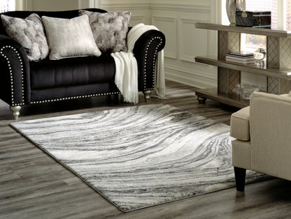 Myers Furniture Outlet - Ashley Furniture - Wysdale Rug - 5'3" x 7'3" Rug / Ivory/Gray - R404902
