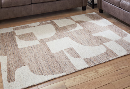 Myers Furniture Outlet - Ashley Furniture - Brynnfield Rug - 8' x 10' Rug / Beige/Brown - R406371