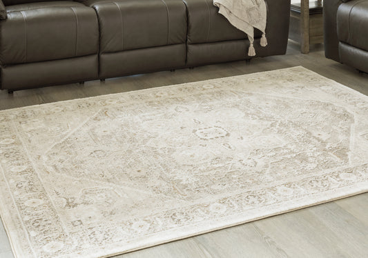 Myers Furniture Outlet - Ashley Furniture - Gatwell Rug - 5' x 7' Rug / Ivory/Gray/Tan - R406512