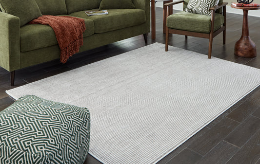Myers Furniture Outlet - Ashley Furniture - Eduring Rug - 5' x 7' Rug / Ivory/Taupe - R406692