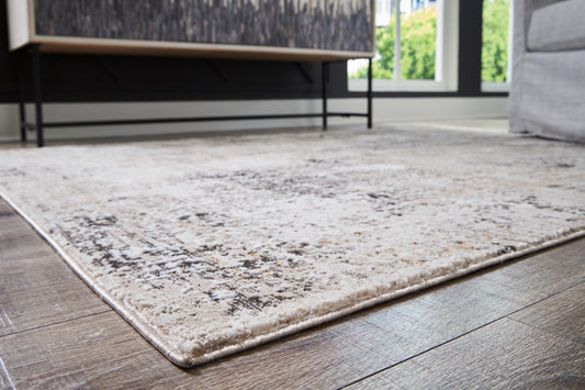 Myers Furniture Outlet - Ashley Furniture - Elaning Rug - 5' x 7' Rug / Black/Gray/Cream - R406702