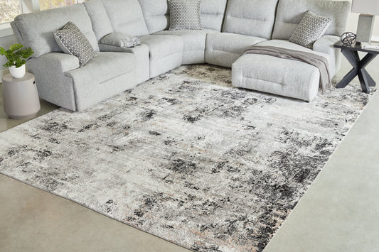 Myers Furniture Outlet - Ashley Furniture - Langwell Rug - 8' x 10' Rug / Black/Gray/White - R406781