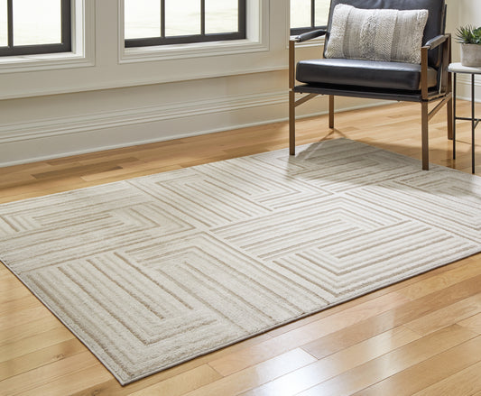 Myers Furniture Outlet - Ashley Furniture - Darmondard Rug - 8' x 10' Rug / Cream/Taupe - R406941