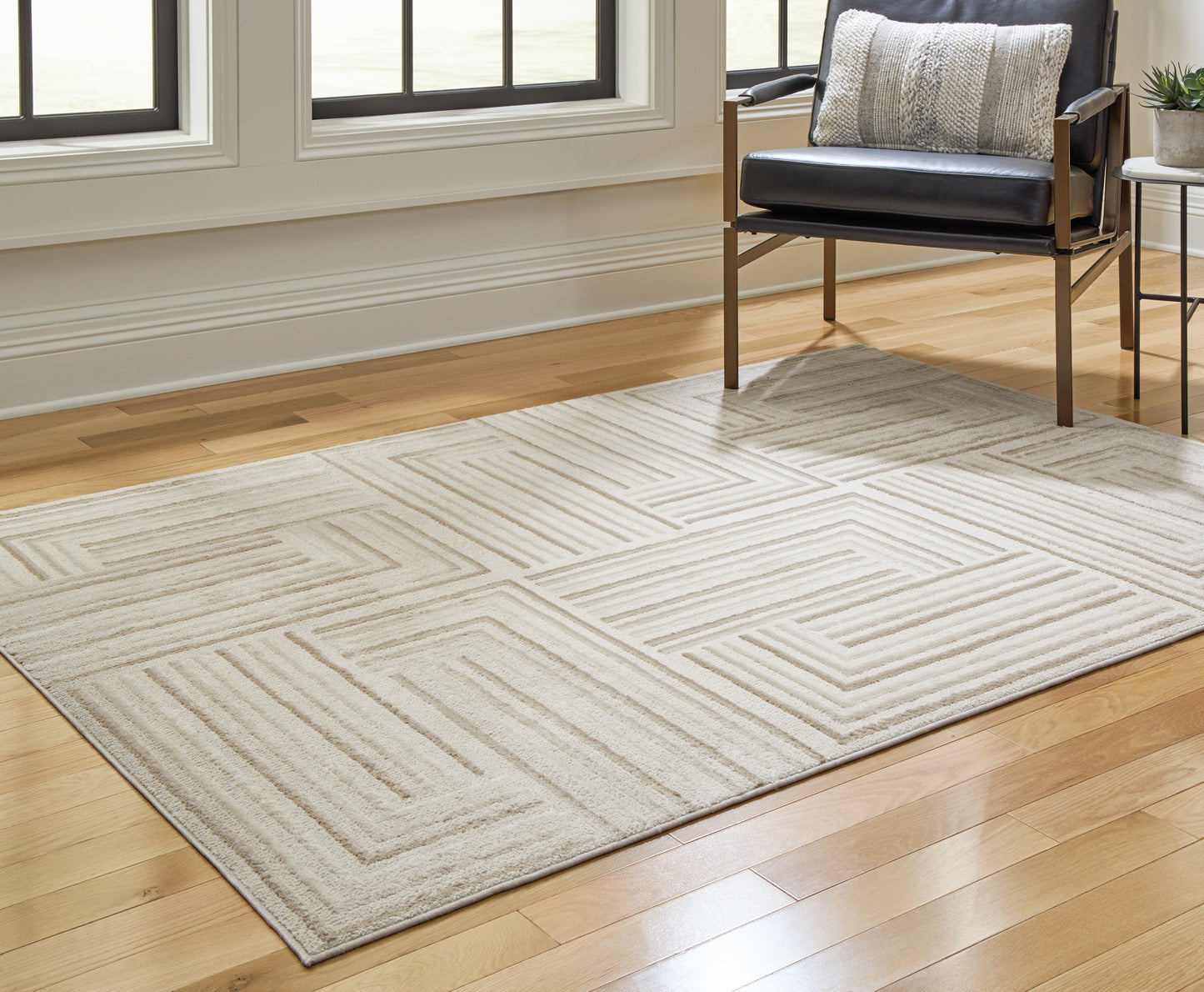 Myers Furniture Outlet - Ashley Furniture - Darmondard Rug - 5' x 7' Rug / Cream/Taupe - R406942