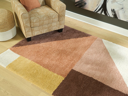 Myers Furniture Outlet - Ashley Furniture - Gailmore Rug - 8' x 10' Rug / Cream/Pink/Ocher - R407171