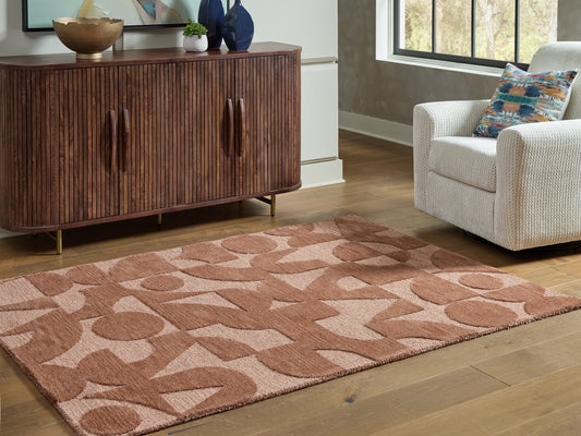 Myers Furniture Outlet - Ashley Furniture - Perrenton Rug - 5' x 7' Rug / Clay - R407202