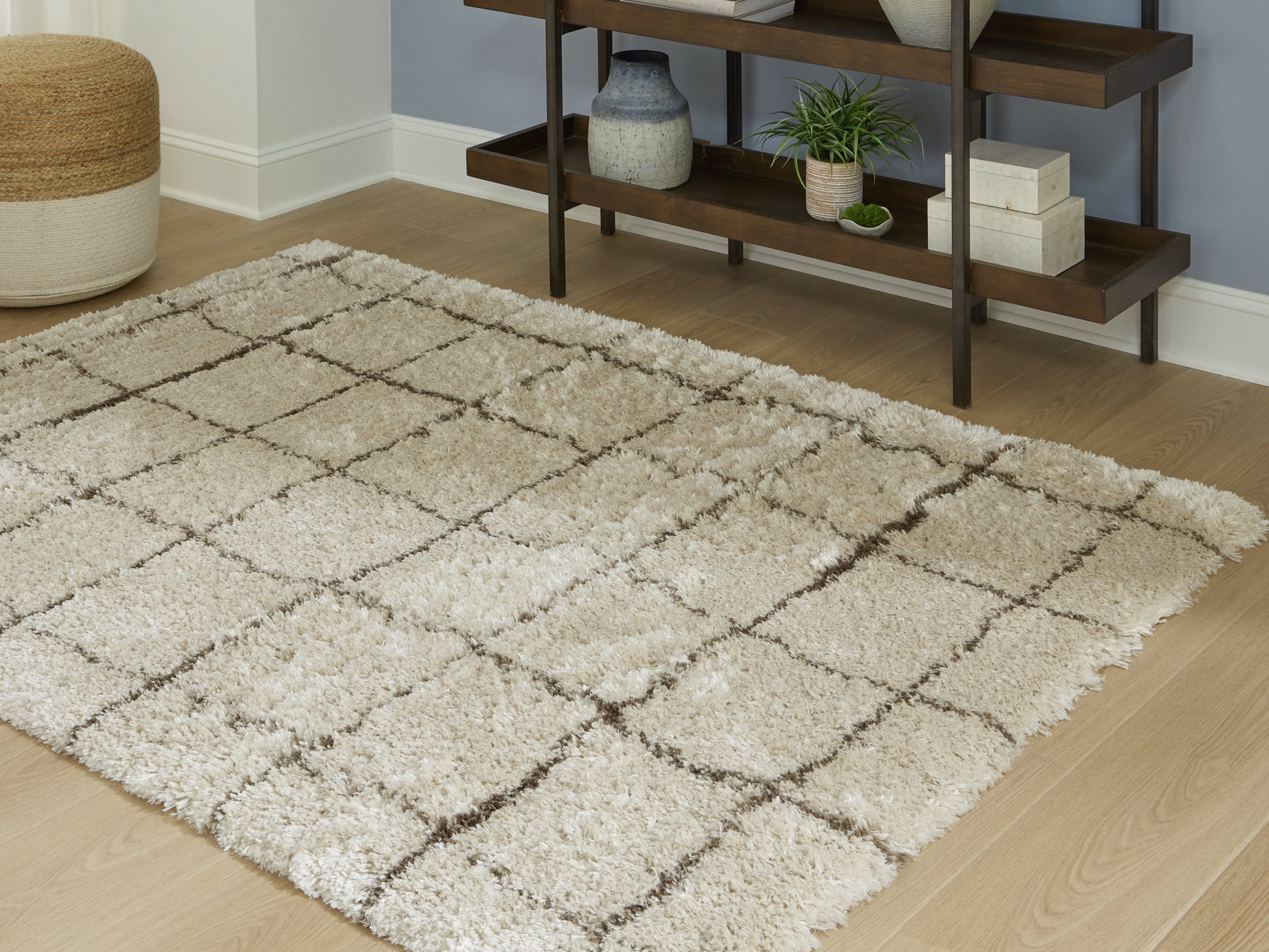 Myers Furniture Outlet - Ashley Furniture - Wrenlow Rug - 8' x 10' Rug / Gray/Cream - R407221