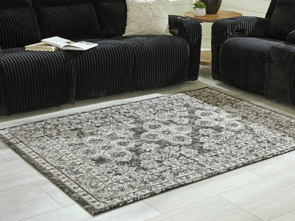 Myers Furniture Outlet - Ashley Furniture - Glennisman Rug - Large Rug / Black/Gray/Ivory - R407271