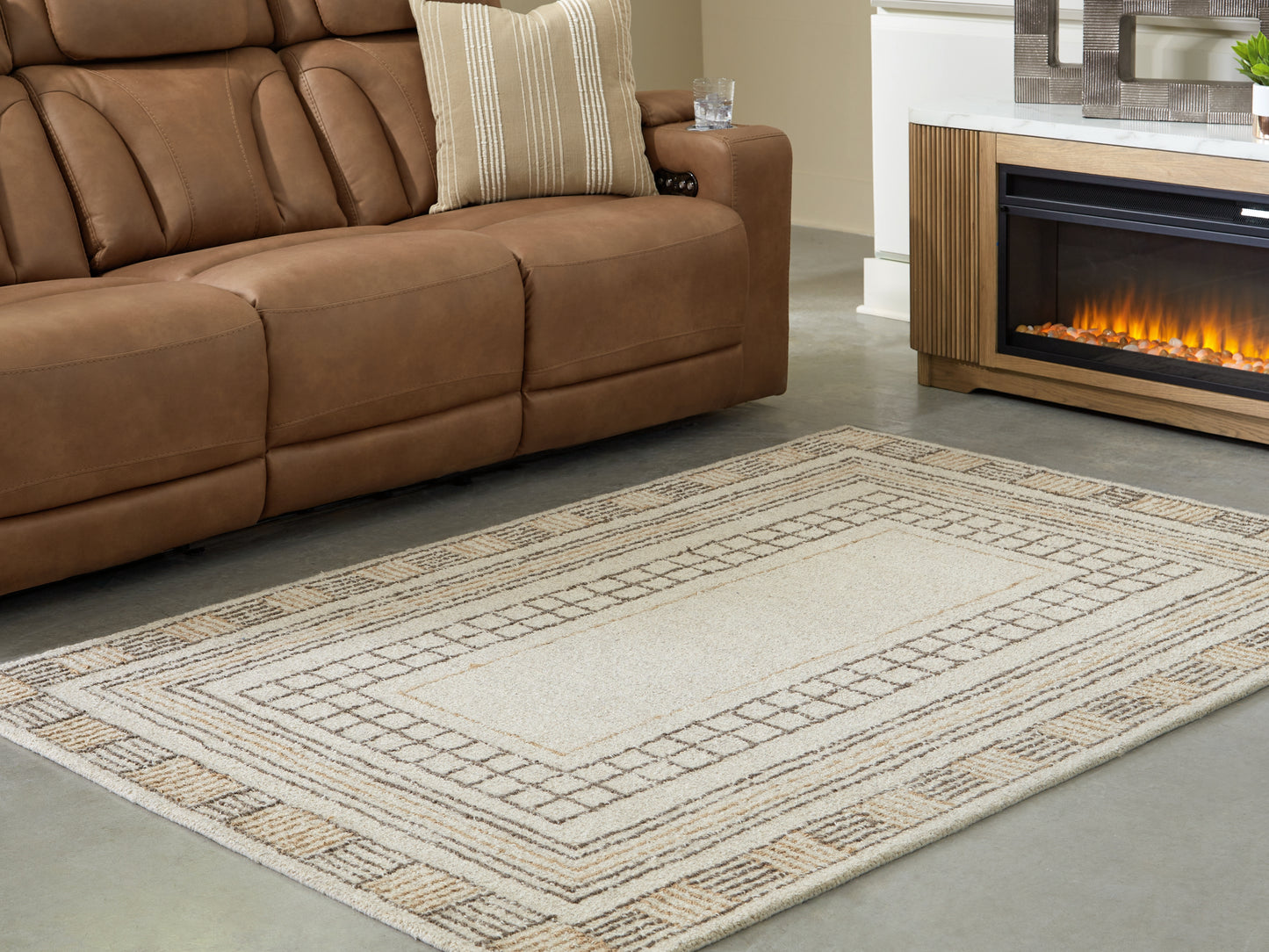 Myers Furniture Outlet - Ashley Furniture - Idaman Rug - Medium Rug / Taupe/Brown - R407292
