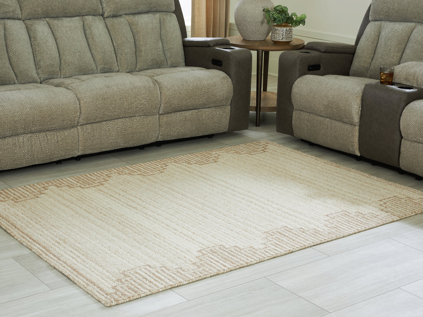 Myers Furniture Outlet - Ashley Furniture - Emorymore Rug - Large Rug / Brown/Beige - R407301