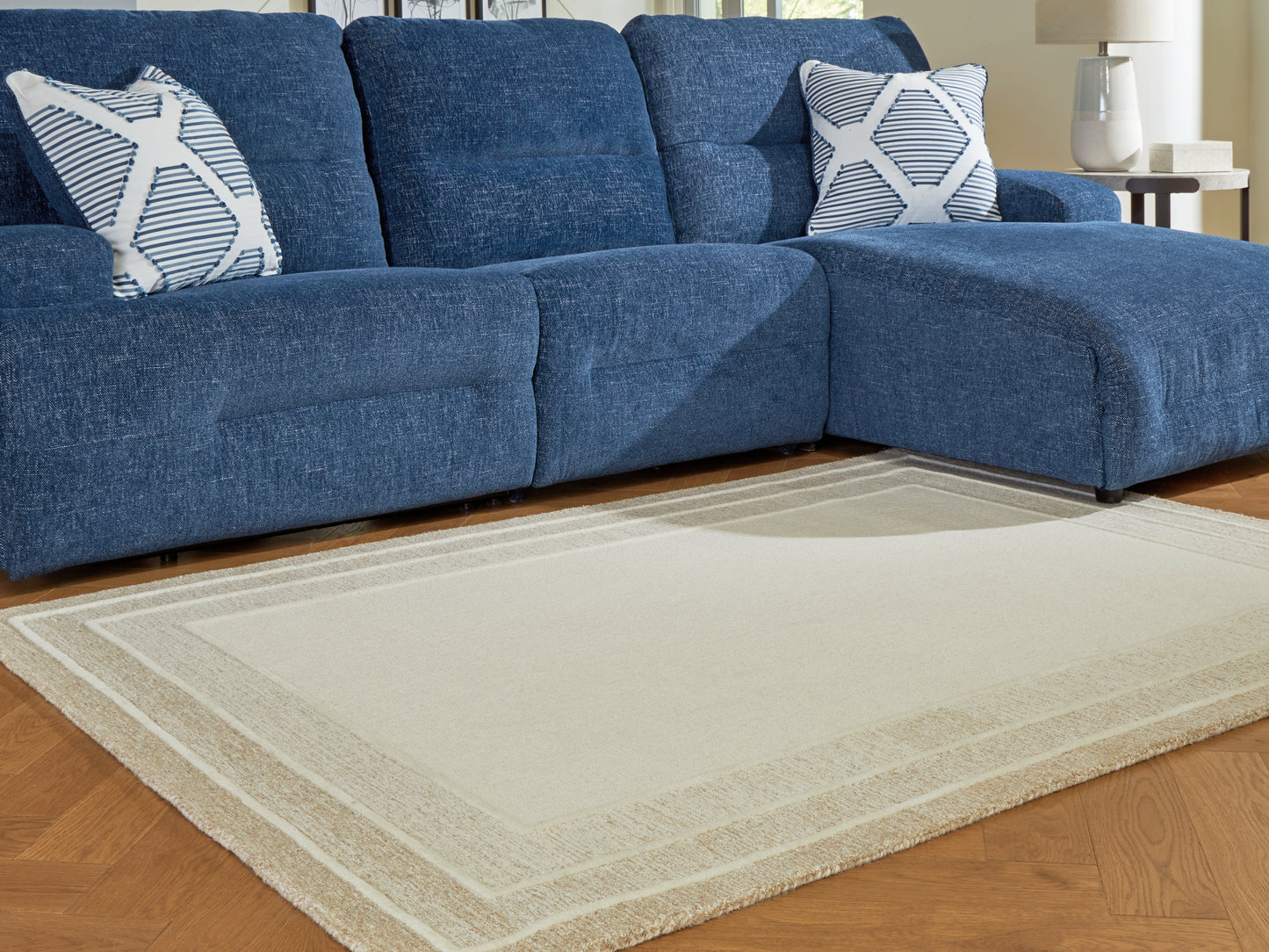 Myers Furniture Outlet - Ashley Furniture - Teelgan Rug - Medium Rug / Ivory/Tan - R407312