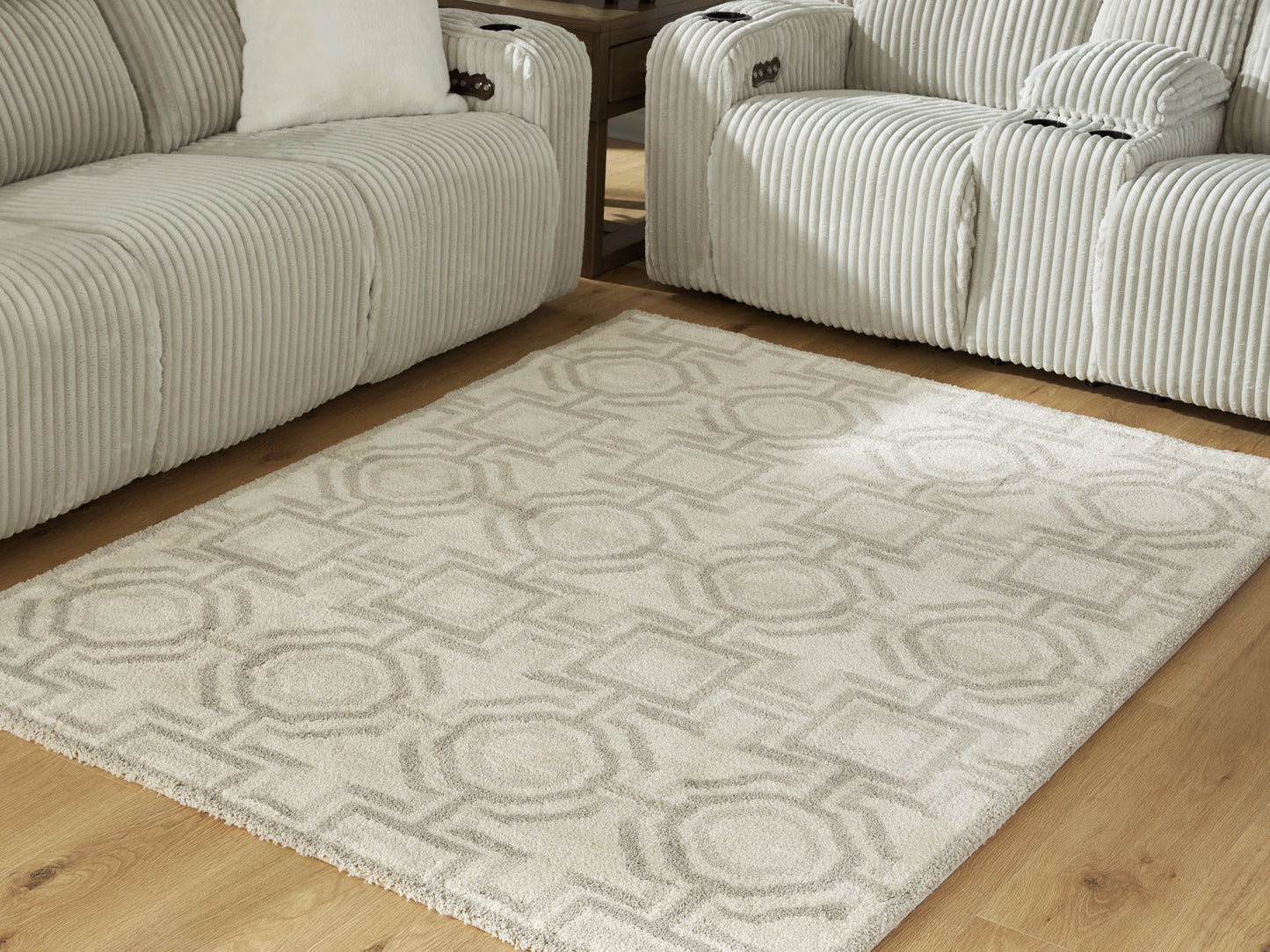 Myers Furniture Outlet - Ashley Furniture - Maconville Rug - Medium Rug / Ivory/Gray - R407322