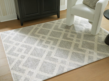 Myers Furniture Outlet - Ashley Furniture - Unawick Rug - Medium Rug / Gray/Ivory - R407332