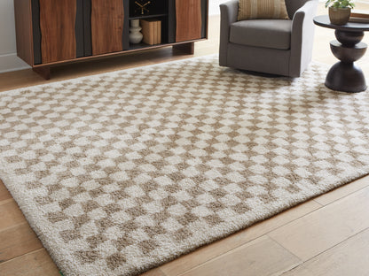 Myers Furniture Outlet - Ashley Furniture - Karamen Rug - Large Rug / Taupe/Ivory - R407341