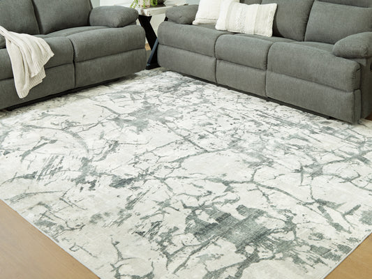 Myers Furniture Outlet - Ashley Furniture - Tobinbury Rug - Washable 8' x 10' Area Rug / Gray - R407421