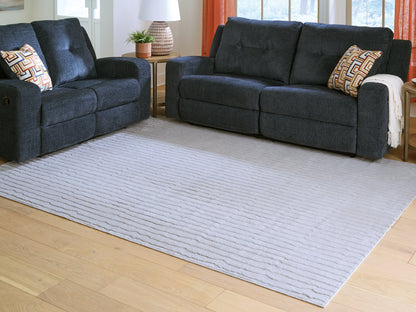 Myers Furniture Outlet - Ashley Furniture - Worthley Rug - Washable 5' x 7' Area Rug / Gray - R407452