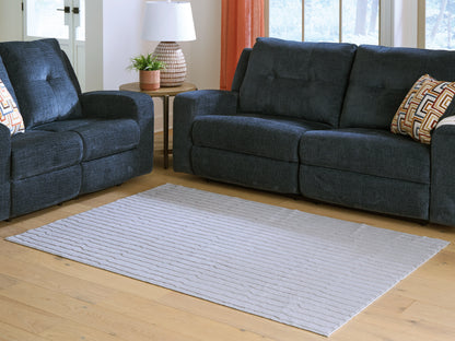 Myers Furniture Outlet - Ashley Furniture - Worthley Rug - Washable 5' x 7' Area Rug / Gray - R407452