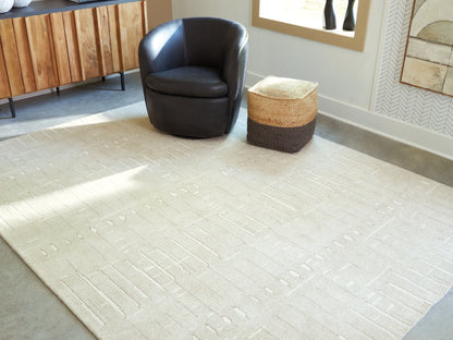 Myers Furniture Outlet - Ashley Furniture - Wolbert Rug - 7'8" x 10' Area Rug / Tan/Ivory - R407661