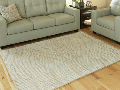 Myers Furniture Outlet - Ashley Furniture - Jaseena Rug - 5' x 7' Area Rug / Beige/Tan - R407722