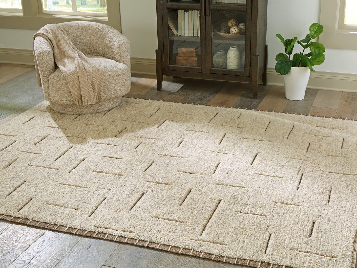 Myers Furniture Outlet - Ashley Furniture - Clayman Rug - Large Rug / Beige/Brown - R408341