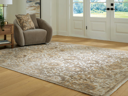 Myers Furniture Outlet - Ashley Furniture - Sableridge Rug - Large Rug / Ivory/Taupe/Camel - R408571