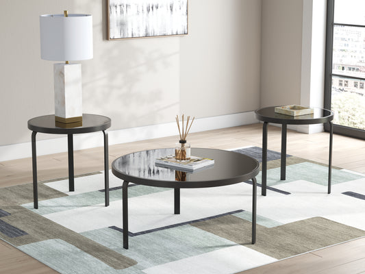 Myers Furniture Outlet - Ashley Furniture - Dorylin Table (Set of 3) - Occasional Table Set (3/CN) / Black - T139-13