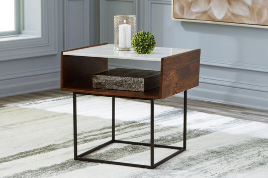 Myers Furniture Outlet - Ashley Furniture - Rusitori End Table - Rectangular End Table / Multi - T169-3