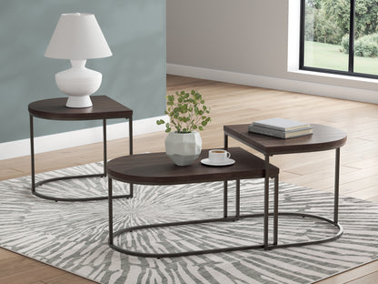 Myers Furniture Outlet - Ashley Furniture - Vanmore Table (Set of 3) - Occasional Table Set (3/CN) / Dark Brown - T199-13