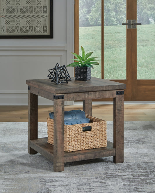 Myers Furniture Outlet - Ashley Furniture - Hollum End Table - Square End Table / Rustic Brown - T466-2