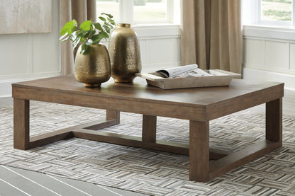 Myers Furniture Outlet - Ashley Furniture - Cariton Coffee Table - Rectangular Cocktail Table / Gray - T471-1