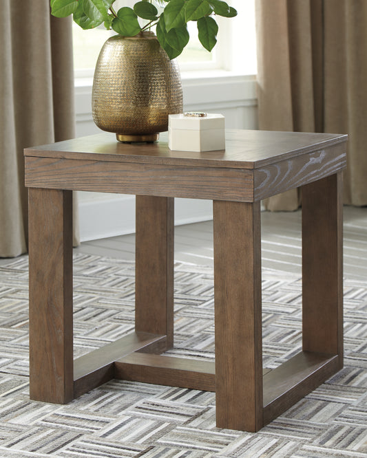 Myers Furniture Outlet - Ashley Furniture - Cariton End Table - Square End Table / Gray - T471-2
