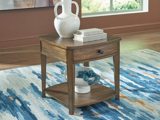 Myers Furniture Outlet - Ashley Furniture - Burkbyer End Table - Rectangular End Table / Brown - T513-3