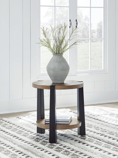 Myers Furniture Outlet - Ashley Furniture - Ridgester End Table - Round End Table - T518-6