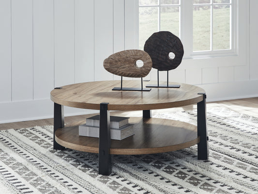 Myers Furniture Outlet - Ashley Furniture - Ridgester Coffee Table - Round Cocktail Table - T518-8