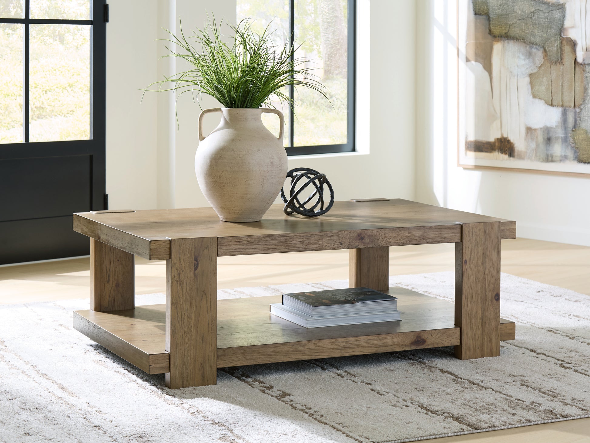 Myers Furniture Outlet - Ashley Furniture - Flangren Coffee Table - Rectangular Cocktail Table - T553-1