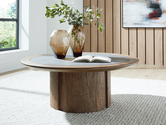 Myers Furniture Outlet - Ashley Furniture - Dontayne Coffee Table - Round Cocktail Table - T563-8