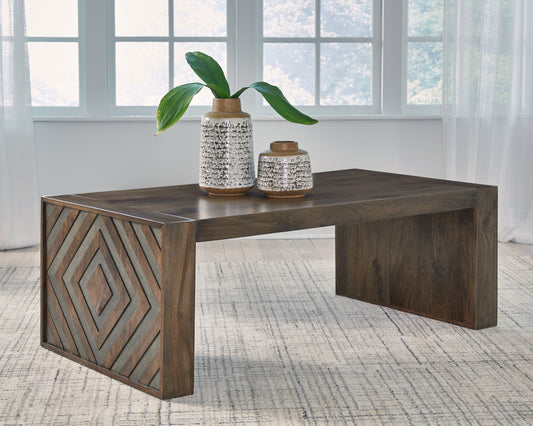 Myers Furniture Outlet - Ashley Furniture - Dreggan Coffee Table - Rectangular Cocktail Table / Brown - T567-1