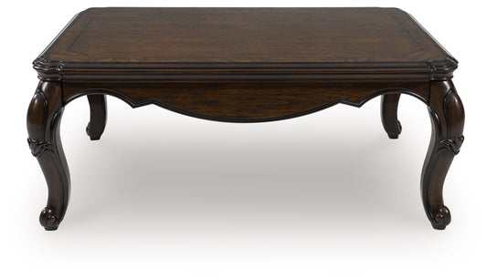 Myers Furniture Outlet - Ashley Furniture - Maylee Coffee Table - Rectangular Cocktail Table / Dark Brown - T617-1